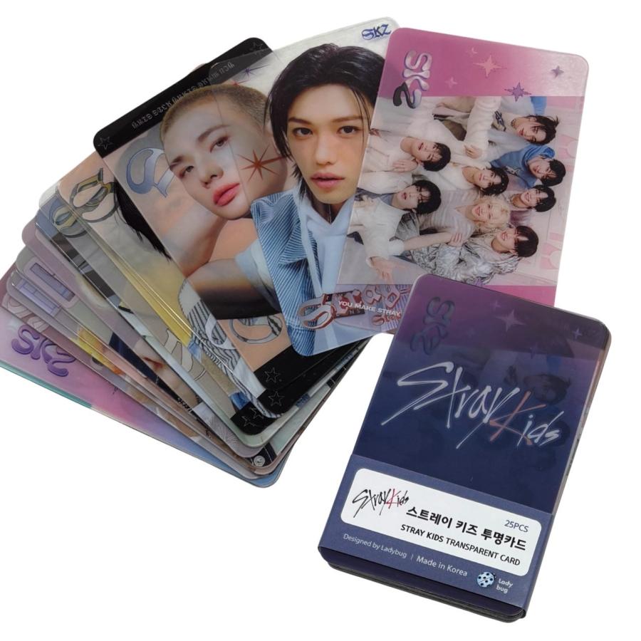 StrayKids ストレイキッズ スキズ 透明 トレカ カード 25p 韓流 グッズ