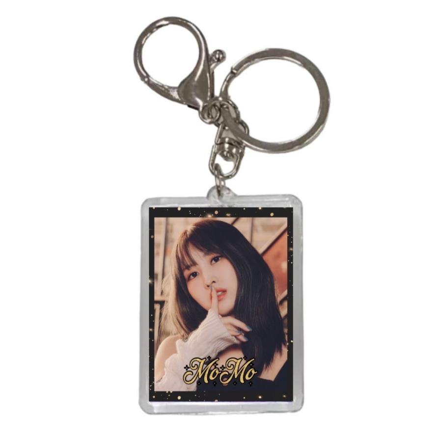 モモ TWICE トゥワイス 両面 写真入り キーホルダー 韓流 グッズ js125