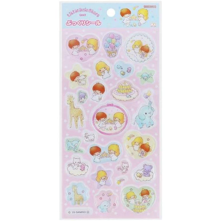 キキララ リトルツインスターズ レトロ柄 シール ぷっくり : 杏仁堂