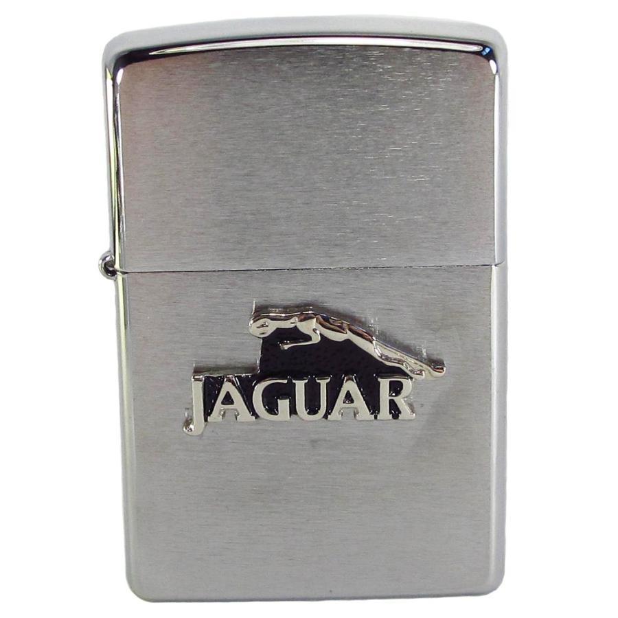 Zippo オイルライター (USA製) ジャガー ロゴ（シルバーベース