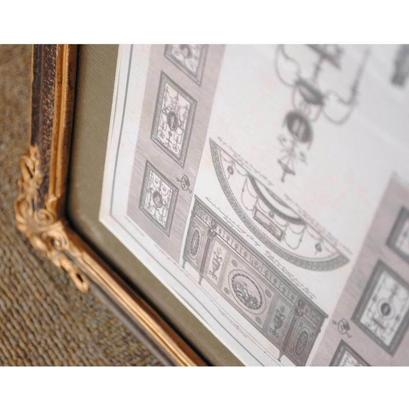 壁飾り 絵画 オシャレ 長方形 インテリア額 イタリア調 コンソール