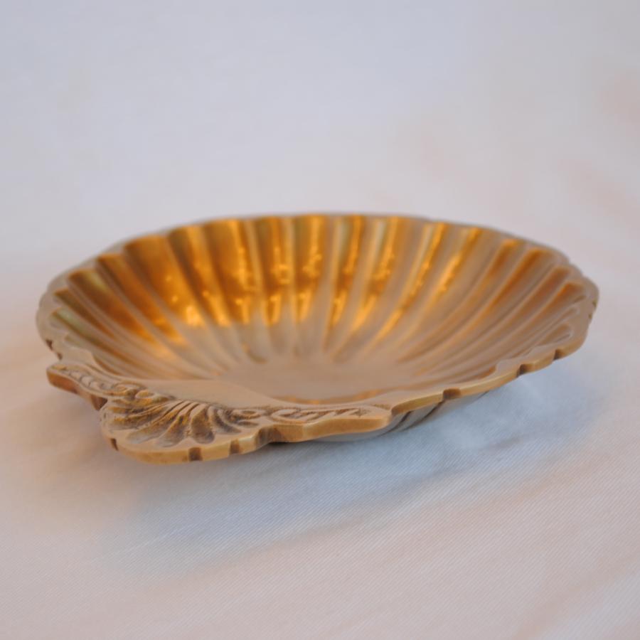 トレイ シェル型トレイ おしゃれ 真鍮製 プレート アンティーク風