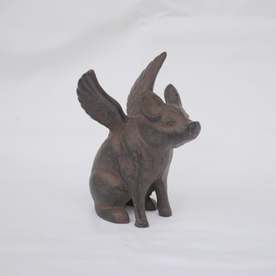 空飛ぶ豚 ピッグオブジェ ブタ 豚 羽根の生えたブタ ピッグ 鋳造鉄