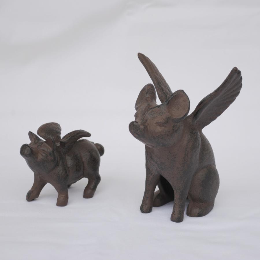 空飛ぶ豚 ピッグオブジェ ブタ 豚 羽根の生えたブタ ピッグ 鋳造鉄