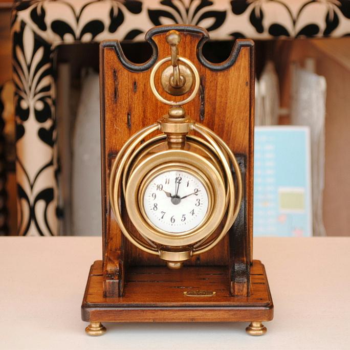 時計 置時計 オシャレ 目覚まし時計 アラーム付き時計 真鍮 卓上時計