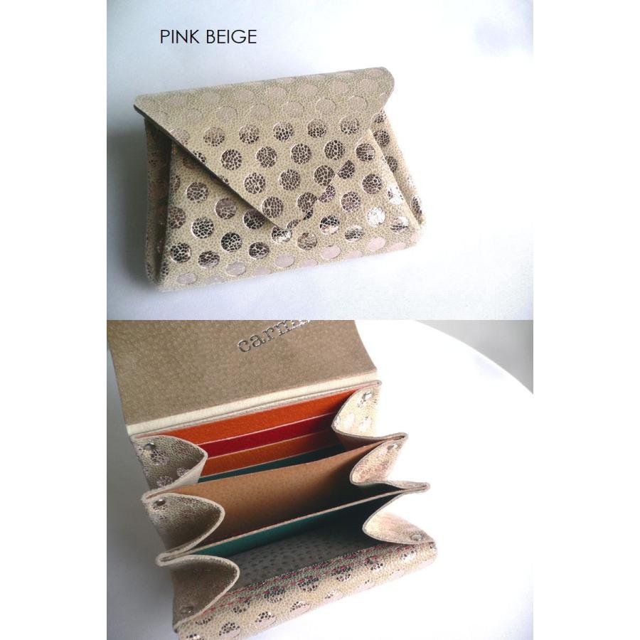 Carmine（カーマイン） 水玉 リトルドット 箔押し レザー ミニ