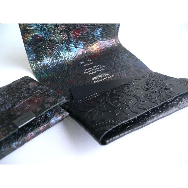 所作（shosa） カードケース 名刺入れ 限定 ペイズリー オーロラ