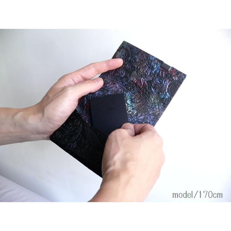 所作（shosa） カードケース 名刺入れ 限定 ペイズリー オーロラ