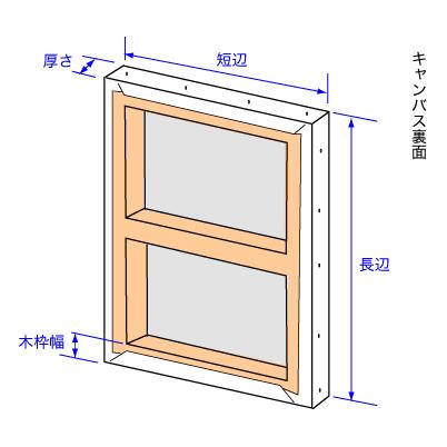 油彩キャンバス F8 額縁 壁掛け ケース ボックス 箱型 奥行 絵画 油絵