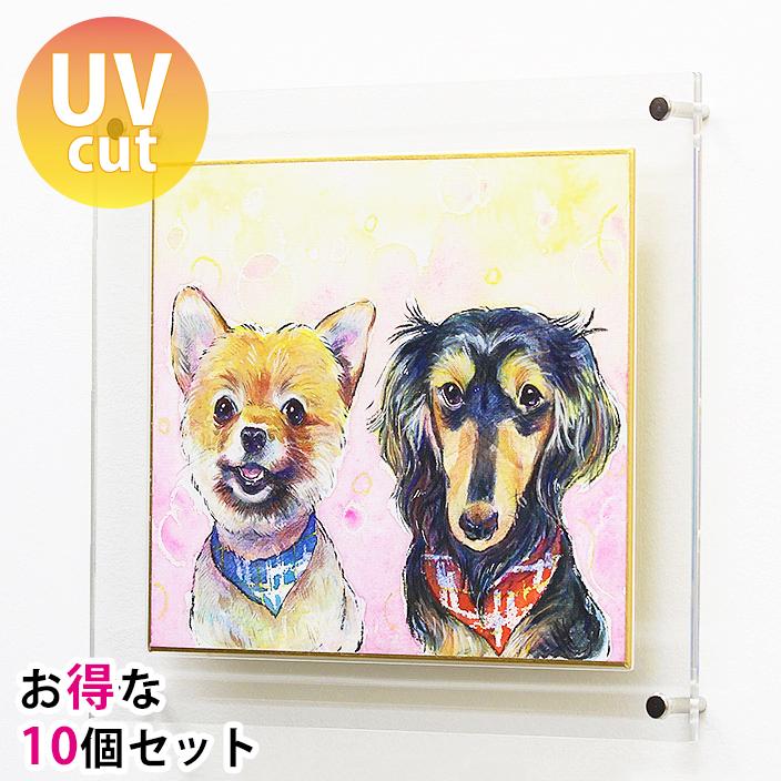 まとめ買い・10個】色紙額 小色紙サイズ専用 UVカット 額縁 サイン色紙