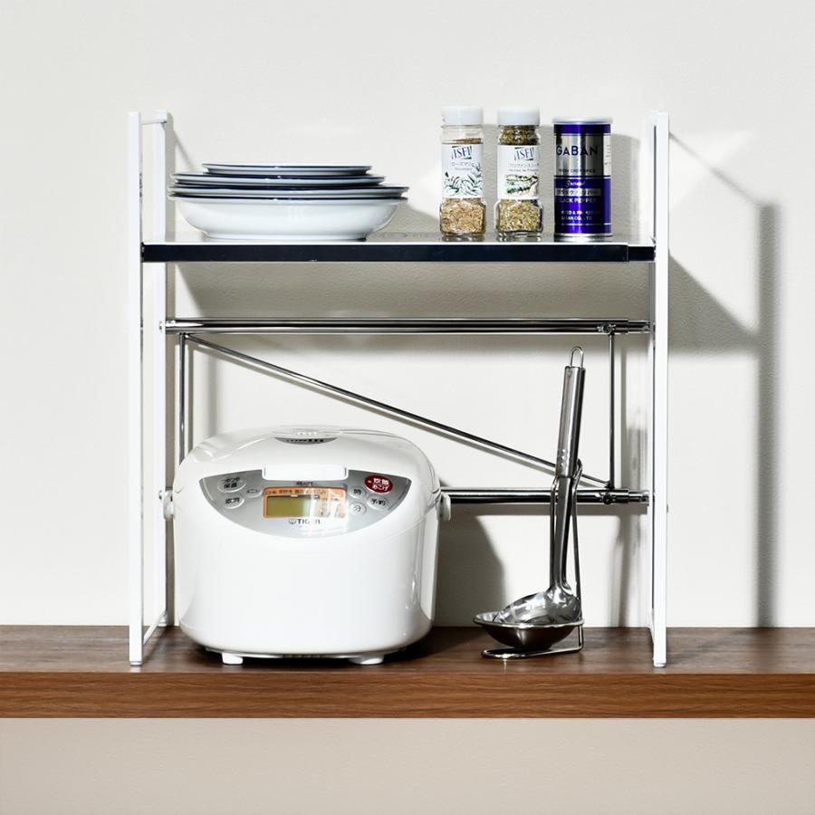 足立製作所 レンジラック レンジ上ラック レンジ台 電子レンジ