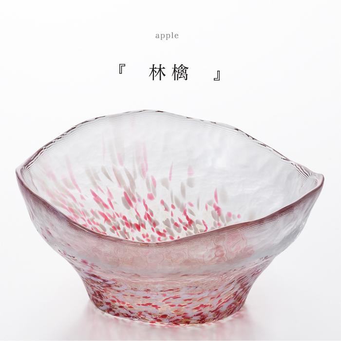 津軽びいどろ おしゃれ ガラスボウル サラダボウル 麺鉢 津軽の花 多様