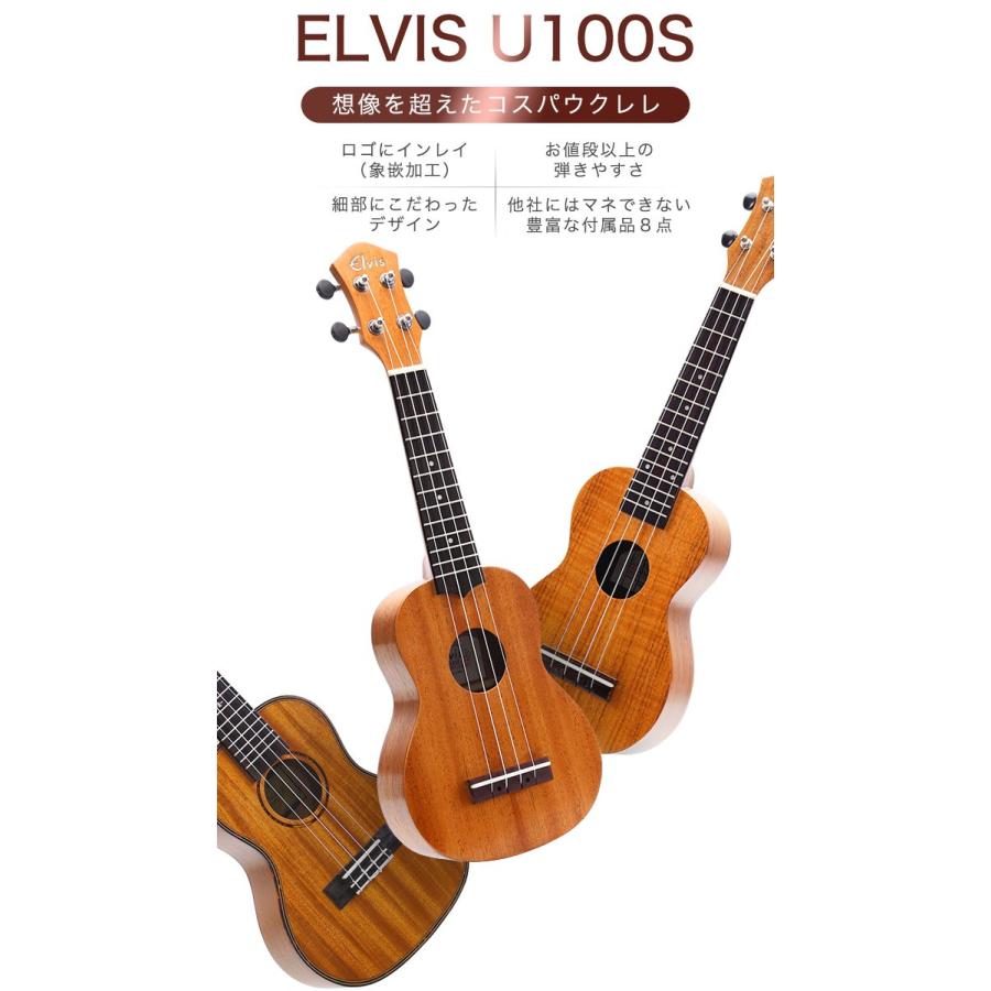 初心者セット8点！高級エスニック風ケース付！】ELVIS・U100S