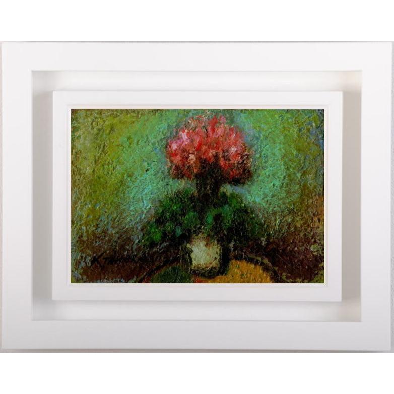 シクラメン 花 絵画 油絵 油彩画 田原健二 「シクラメン」 額付き