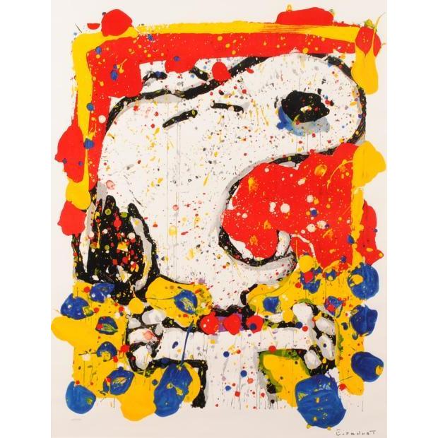 スヌーピー 絵画 ポップアート 版画 リトグラフ トム・エバハート
