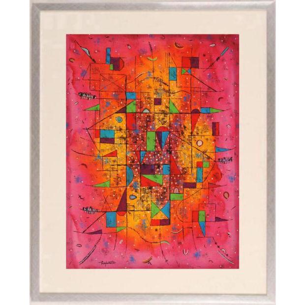 抽象画 絵画 現代アート 水彩画 若松愛子 works L-6 インテリア