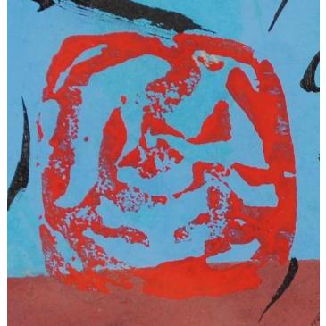 渡辺俊明 我は咲く 花 絵画 薔薇 墨彩画 インテリア 一点物 プレゼント