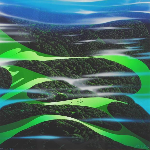 アイベン・ロール 絵画 風景画 シルクスクリーン 藩が「グリーン