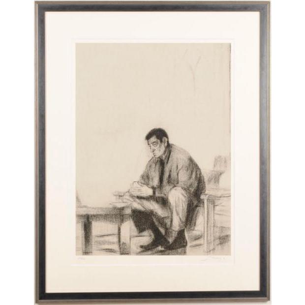 福山小夜 瞬間・2 高倉健 絵画 銅版画 エッチング インテリア