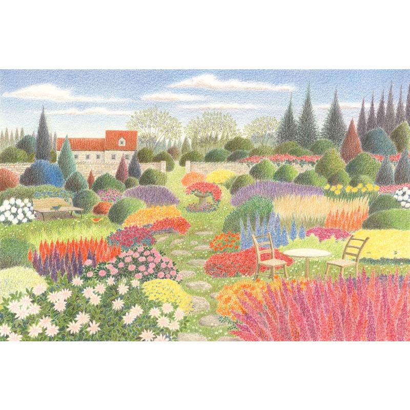 渡辺美香子 心尽くしの庭 風景画 絵画 ジークレー 版画 インテリア