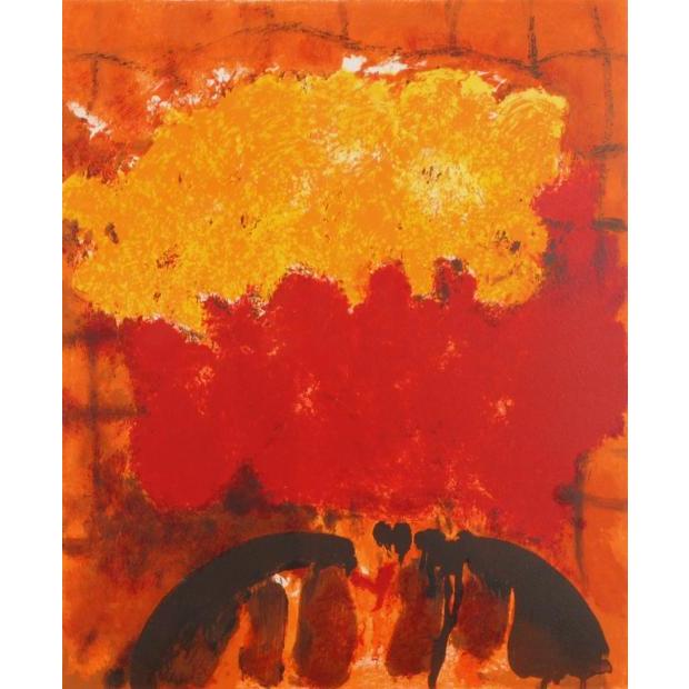 三岸節子 花 絵画 抽象画 インテリア リトグラフ 版画 プレゼント