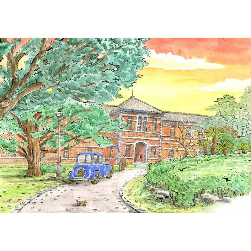 熊本 絵画 風景画 水彩画 版画 ジークレー 内藤謙一 「熊本大学・五高