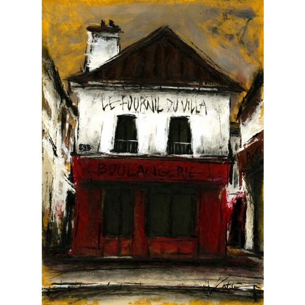 パリ 絵画 風景画 フランス 油絵 油彩画 中野克彦「モンマルトルのパン