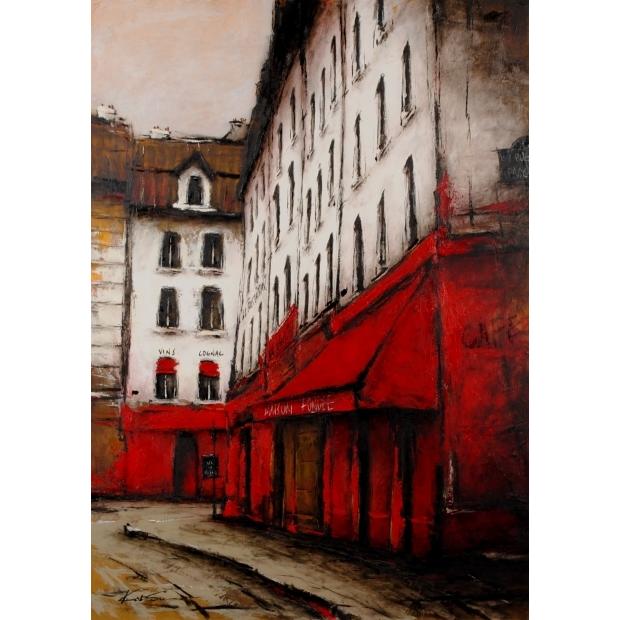 中野克彦 路地裏で出会った風景 パリ 絵画 風景画 フランス 油絵