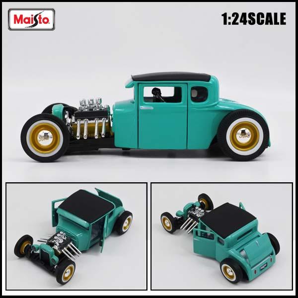 マイスト 1/24 箱入り ミニカー 1929 FORD MODEL A ライトグリーン