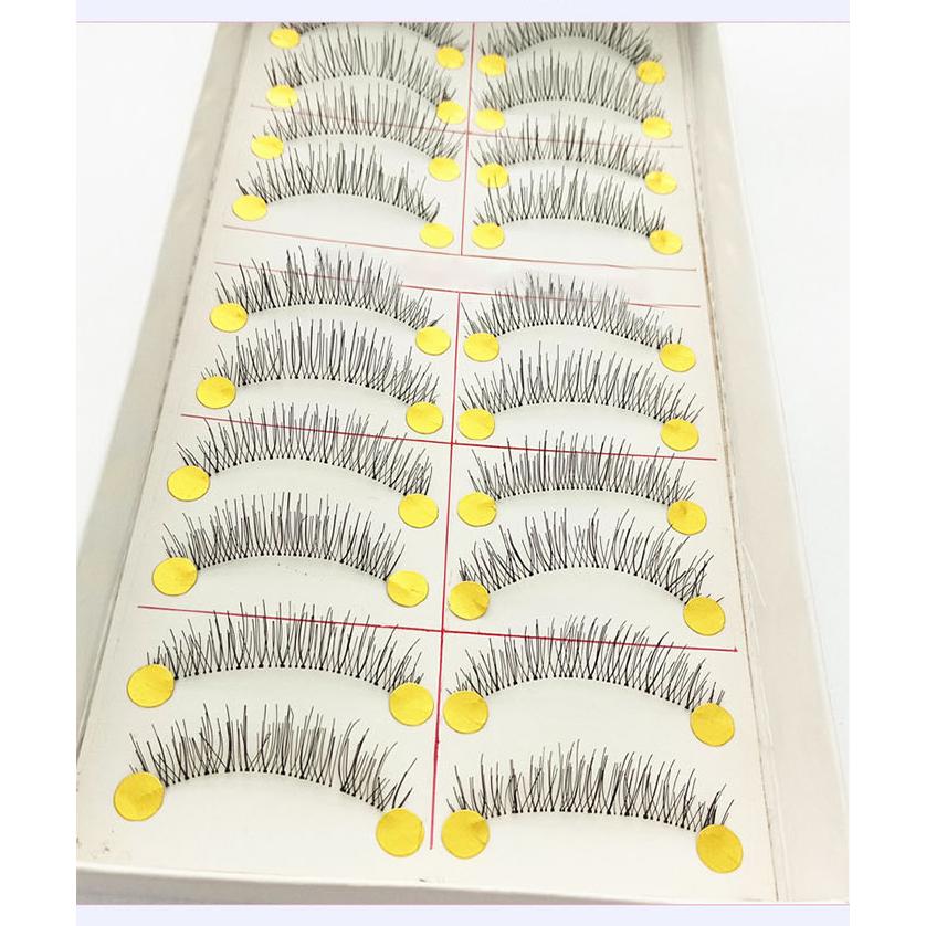 つけまつげ ナチュラル つけまつ毛 9mm 216 透明軸 透明芯 20本 10ペア