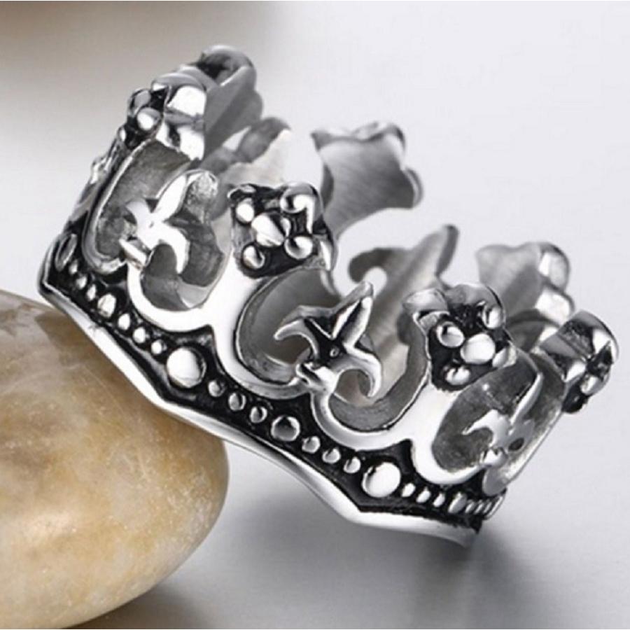 リング 王冠 指輪 キング クラウン 冠 神話 インパクト シルバー