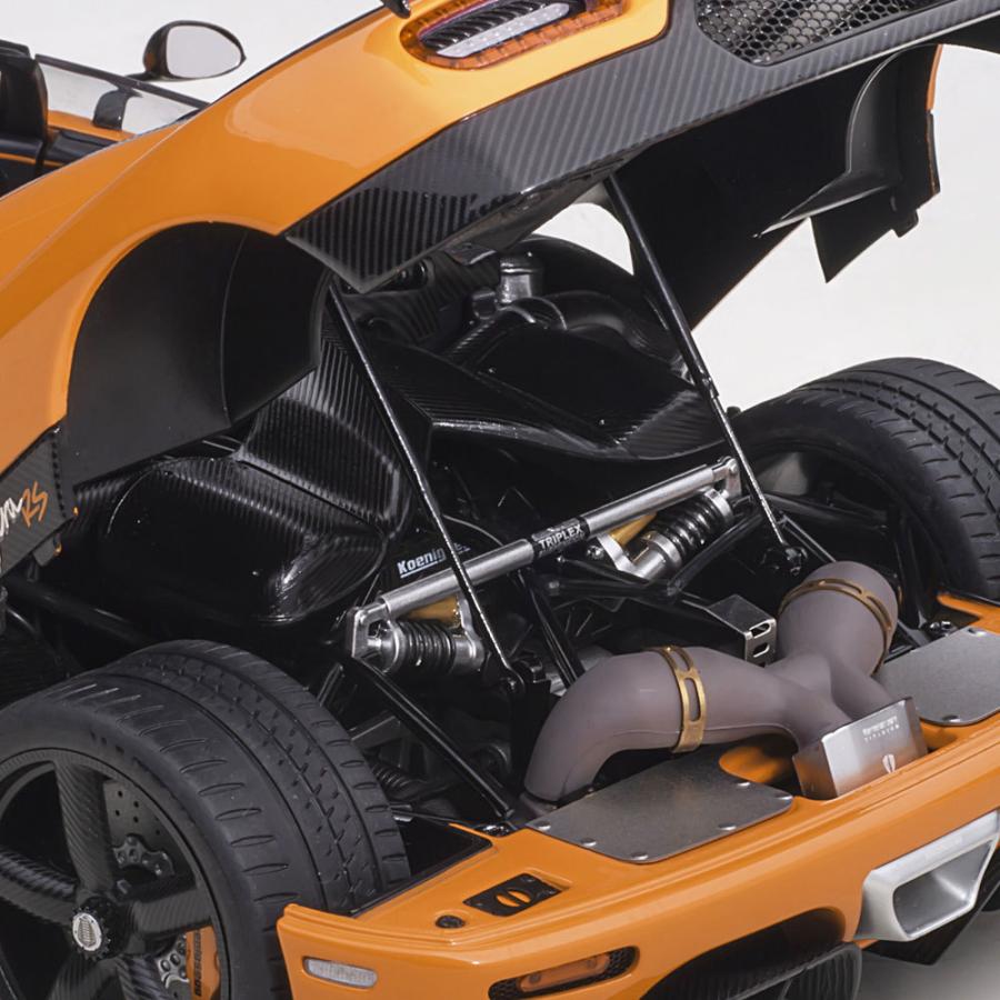 ミニカー 1/18 ケーニグセグ アゲ―ラ RS オレンジ カーボンブラック