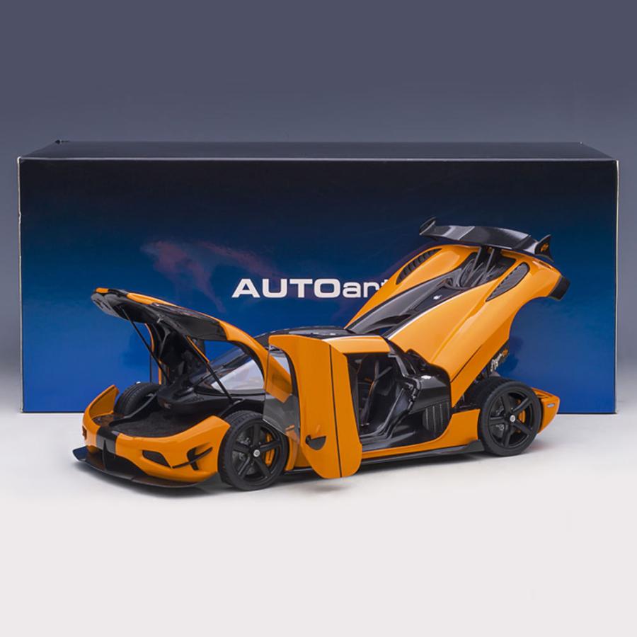 ミニカー 1/18 ケーニグセグ アゲ―ラ RS オレンジ カーボンブラック