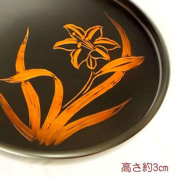 お盆 トレー 丸盆 黒 【一尺】 日光彫 盆 : 有限会社 阿久津茶舗