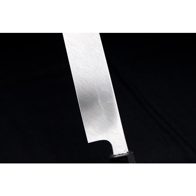 未使用品｜不動國行 玄海正國 柳刃包丁 尺一 本焼 平鏡面 水牛黒檀八角