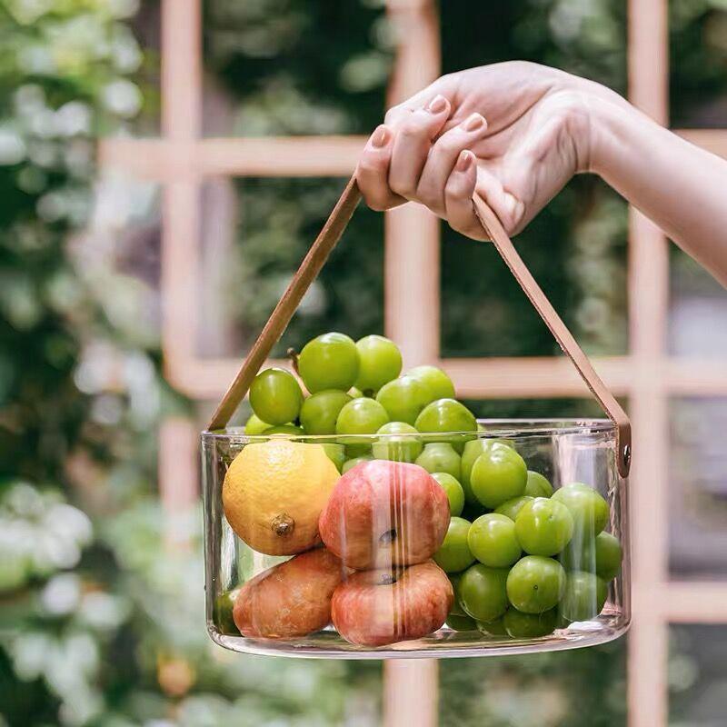 フルーツバスケット 北欧ガラスサービングトレイキャンディー 収納