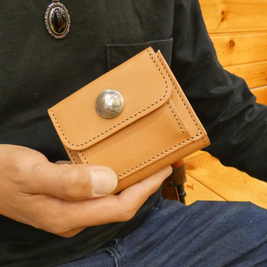 三つ折り ミニ財布 サドルレザー メンズ レディース ショート