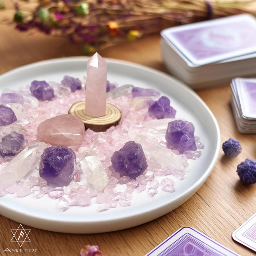 開運 グッズ 天然石 パワーストーンセット クリスタルグリッド ローズ