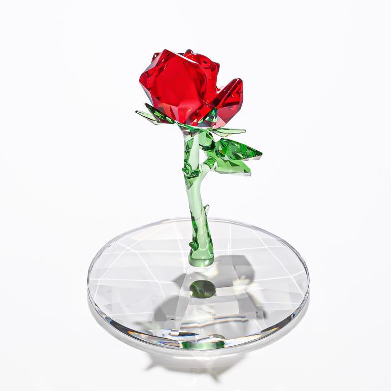 SWAROVSKI（スワロフスキー） クリスタルフィギュア 魔法のバラ Happy