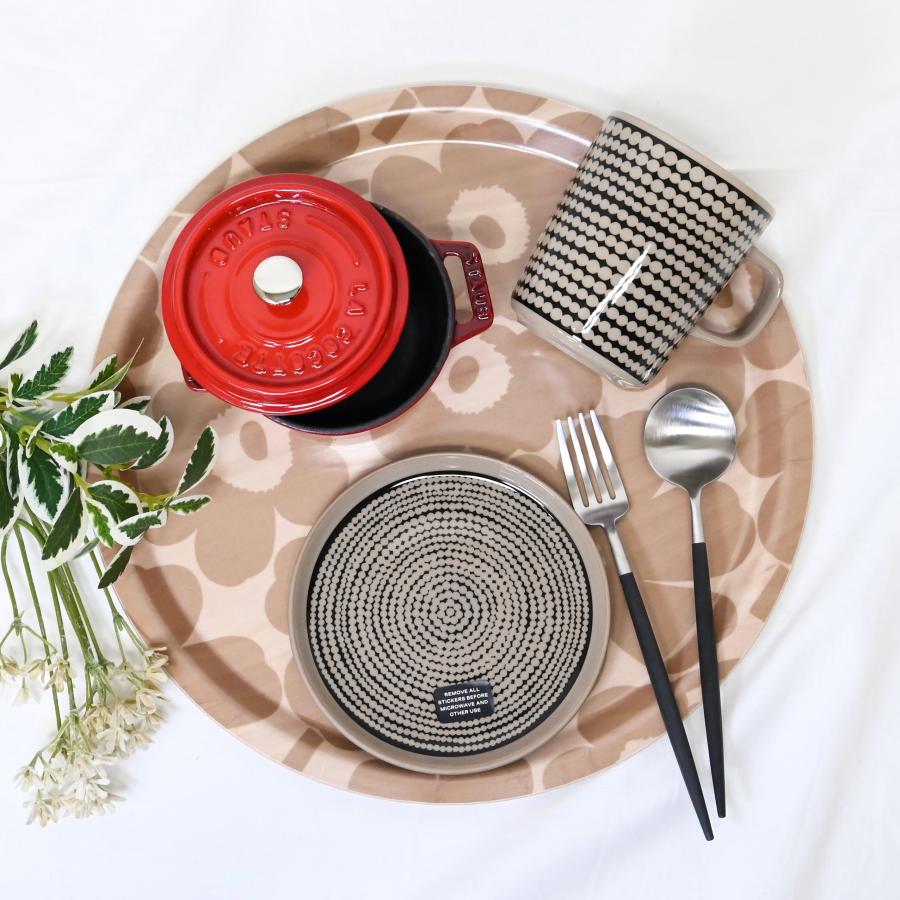 marimekko（マリメッコ） トレイ お盆 丸盆 31cm Mini Unikko ウニッコ