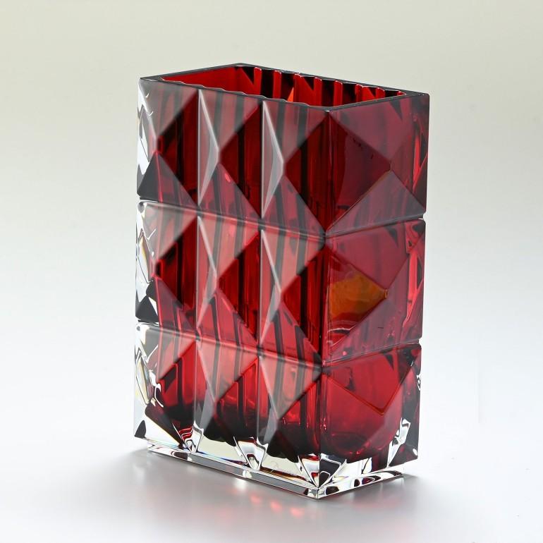 バカラ（Baccarat） ベース 花瓶 ルクソール LOUXOR レッド 20cm
