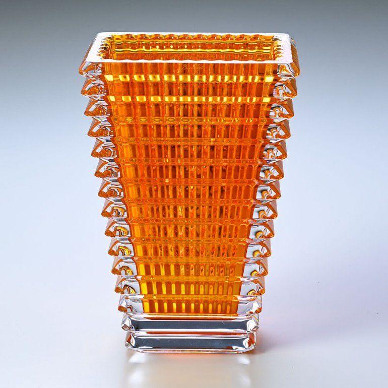 バカラ（Baccarat） ベース 花瓶 アイ EYE スクエア アンバー イエロー