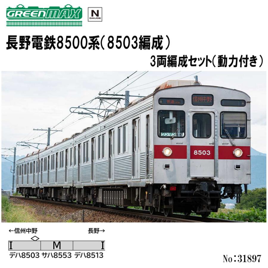 期間限定SALE】No:31897 グリーンマックス 長野電鉄8500系（8503編成