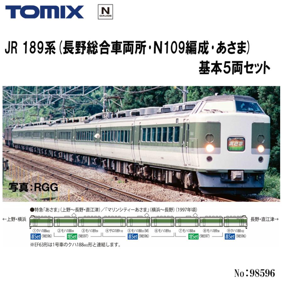 No:98596 TOMIX JR 189系(長野総合車両所・N109編成・あさま)基本
