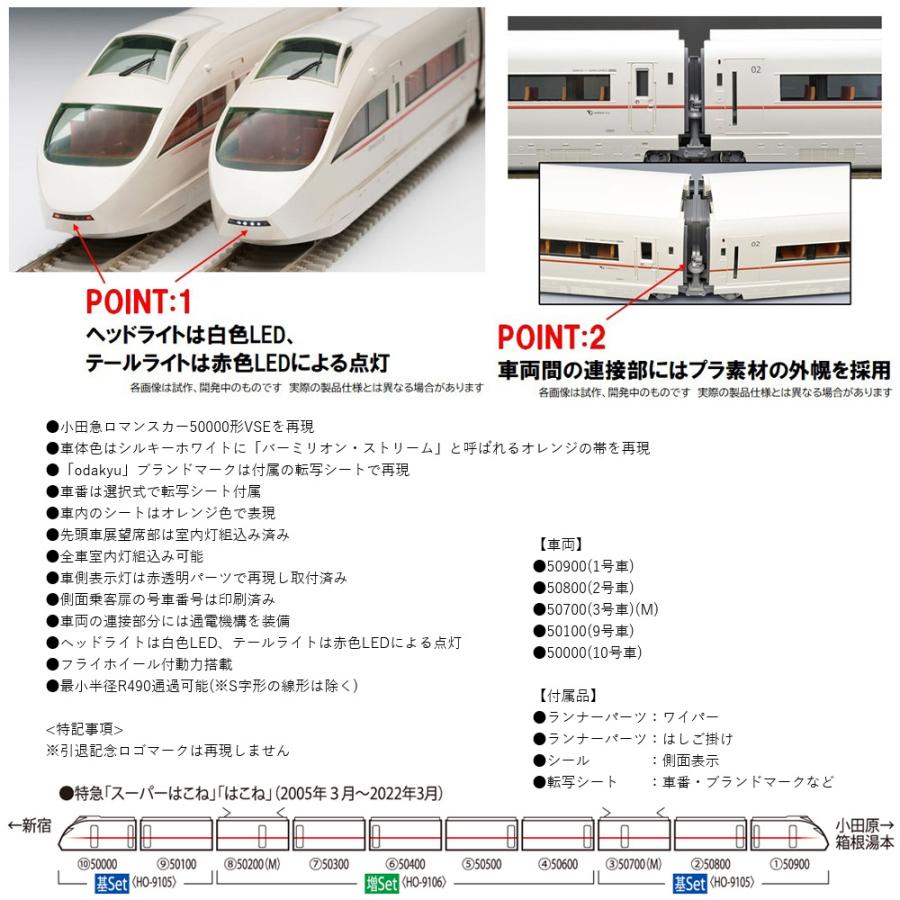 HO】No:HO-9105 TOMIX 小田急ロマンスカー50000形VSE基本セット(5両