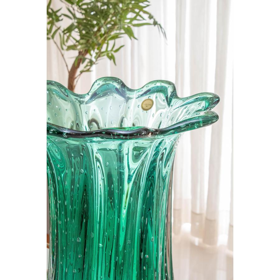 並行輸入品】特大ムラーノガラス花瓶 吹きガラス花瓶 ユニークな花瓶