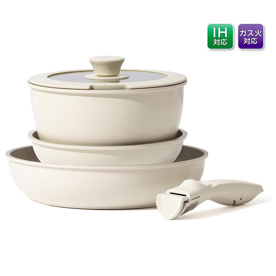 フライパンセット ガス火・IH対応 フライパン 鍋5点セット セラミック