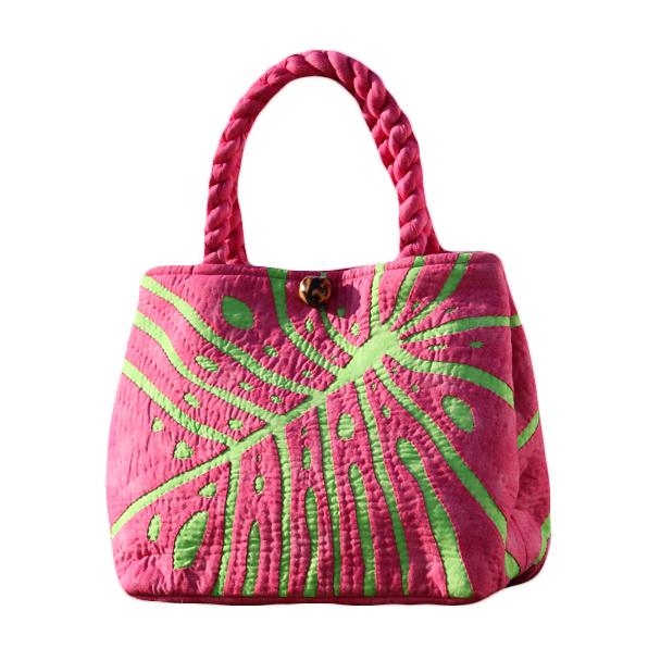 ハワイアンキルトバッグ サザンフォレストのむら染め本格ハワイアン