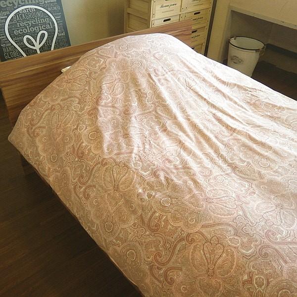 掛け布団カバー ペイズリー柄 シングルロングサイズ 150x210cm 綿100
