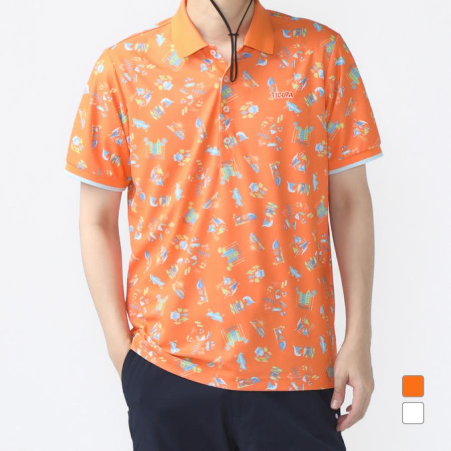 TIGORA（ティゴラ） ゴルフウェア 半袖シャツ 春 夏 遮熱POP柄